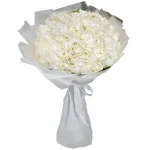 Букет из 9 белых гортензий
