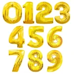 Фольгированные шары Цифры золото